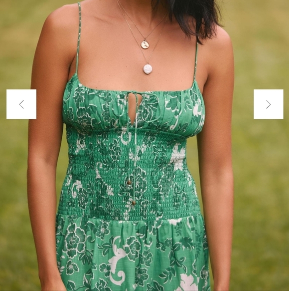 By Anthropologie The Josephine Smocked Drop-waist Maxi Dress - Picture 2 of 9